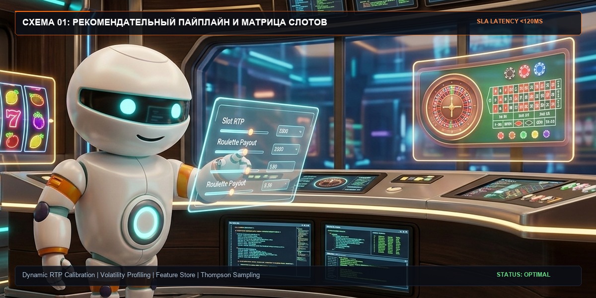 Схема 1: Архитектура рекомендательного пайплайна лобби и расчет матрицы совместимости слотов