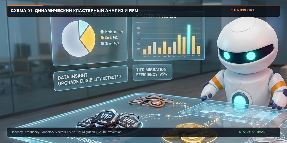 Схема 10: Архитектура потоковой CRM-сегментации игроков и расчета динамических поведенческих кластеров