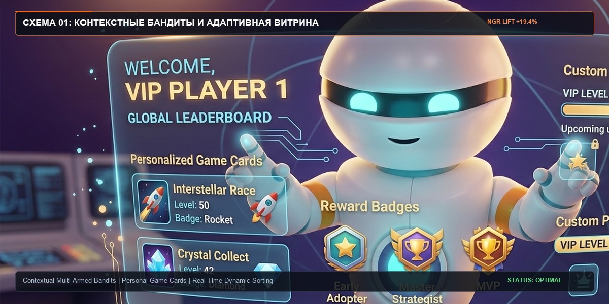 Схема 3: Конвейер адаптации интерфейса казино и расчета релевантности промо-предложений